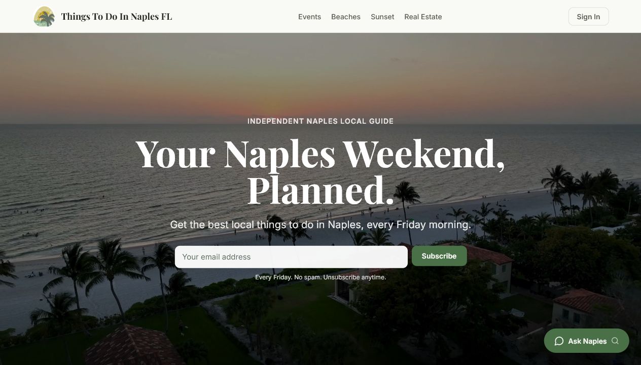 Things To Do In Naples FL homepage
